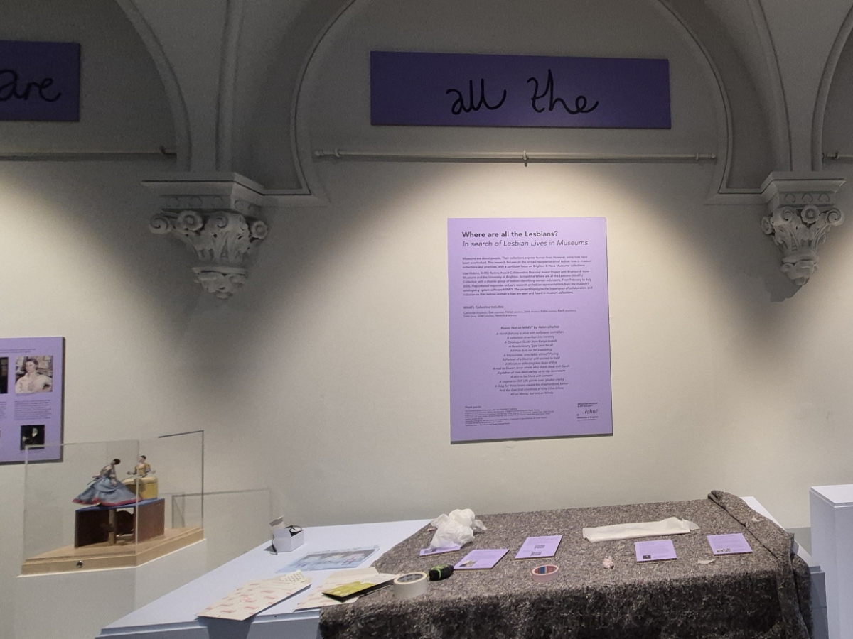 Where Are All The Lesbians Installing the exhibition