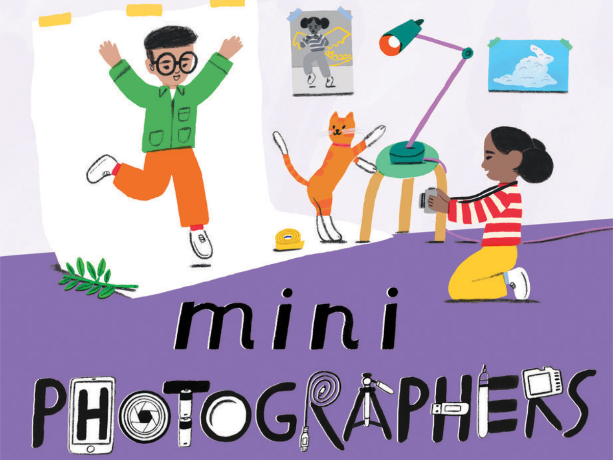 Mini Photographers a day for families illustrated poster.