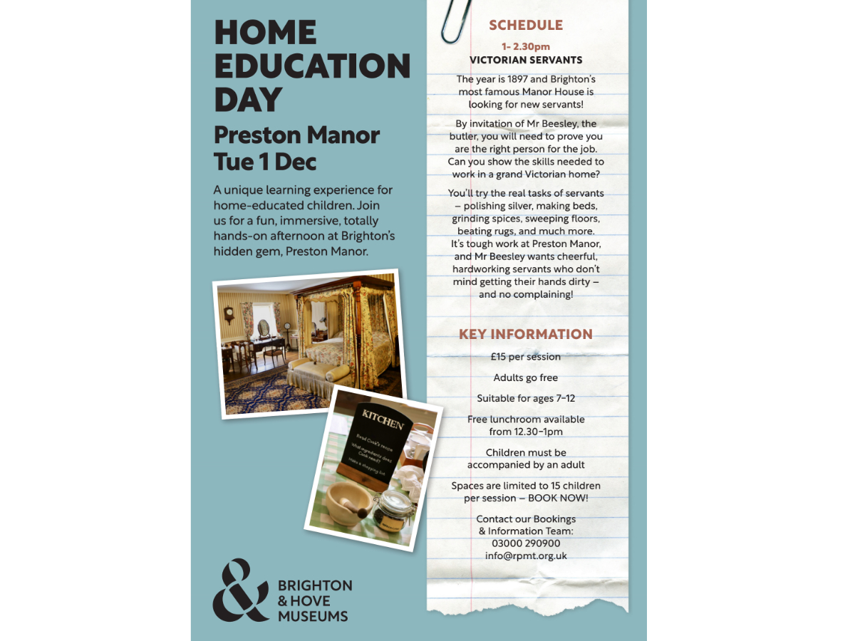 Home Education flyer, Preston Manor